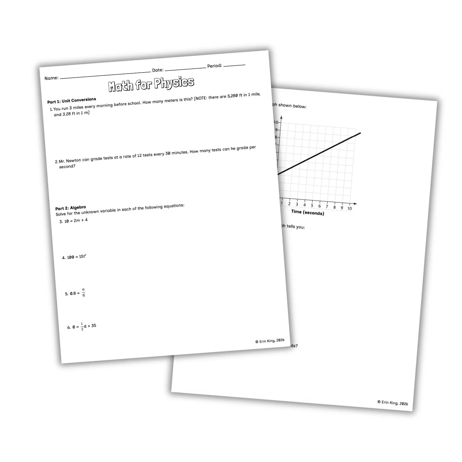 Math for Physics review pre-test preview